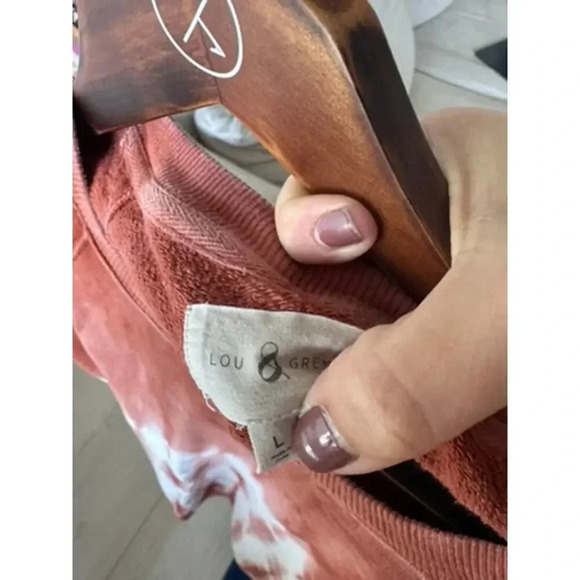 Lou & Grey Rust Orange Tie Dye Sweatshirt Women’s L - Picture 3 of 3